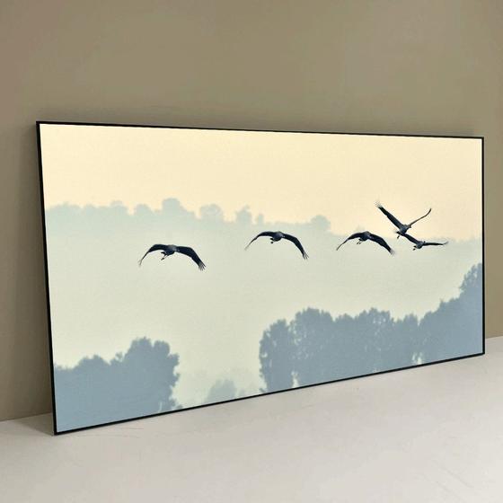 Imagem de Quadro decorativo Liberdade - Aves voando no céu azul