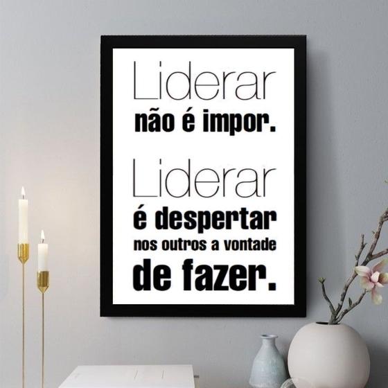 Imagem de Quadro Decorativo Liderar Não é Impor 24x18cm - com vidro