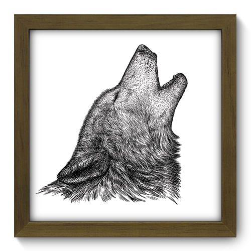 Imagem de Quadro Decorativo - Lobo - 22cm x 22cm - 116qdsm