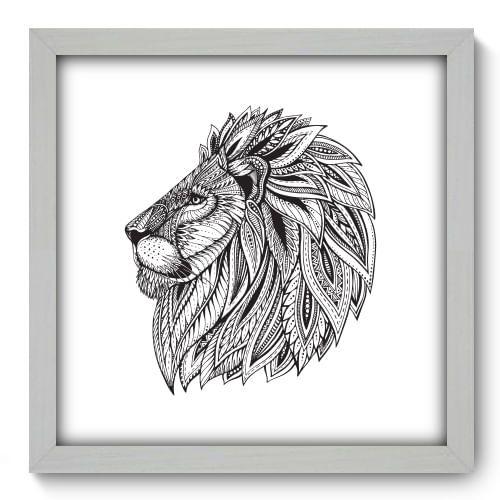 Imagem de Quadro Decorativo - Lobo - 33cm x 33cm - 023qnsbb