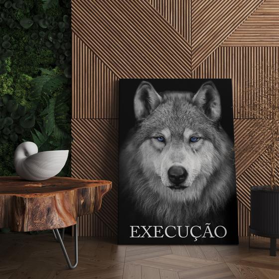 Imagem de Quadro Decorativo Lobo Execução Canvas 60x90 - Foto Paulista