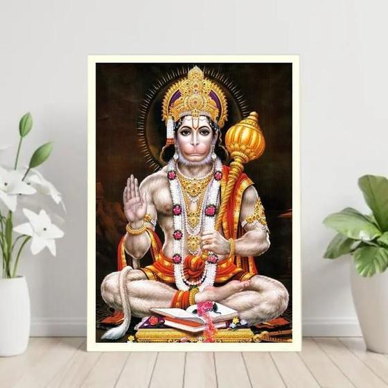 Imagem de Quadro Decorativo Lord Hanuman 24X18Cm - Com Vidro