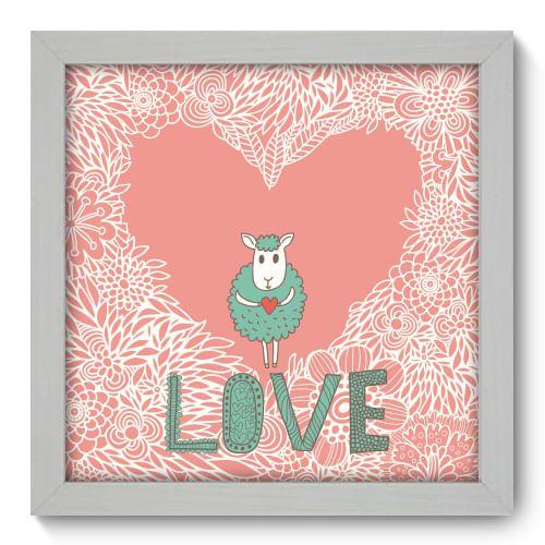 Imagem de Quadro Decorativo - Love - 22cm x 22cm - 013qdob