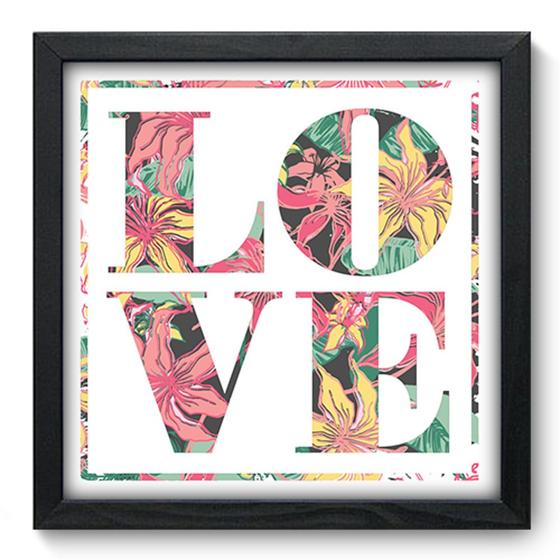 Imagem de Quadro Decorativo - Love - 33cm x 33cm - 050qdop