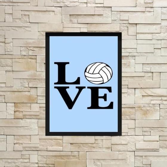 Imagem de Quadro Decorativo Love Bola Volei 24X18Cm