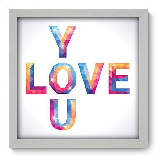 Imagem de Quadro Decorativo - Love You - 33cm x 33cm - 044qdob