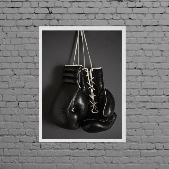 Imagem de Quadro Decorativo Luva De Boxe Preta 45X34Cm