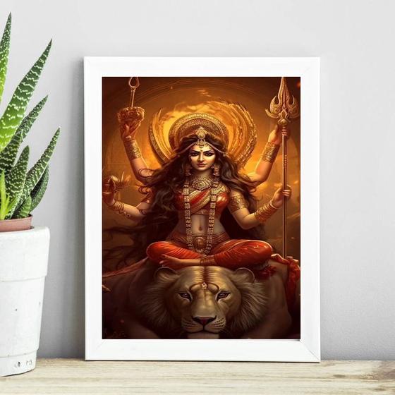 Imagem de Quadro Decorativo Maa Durga 33x24cm - com vidro