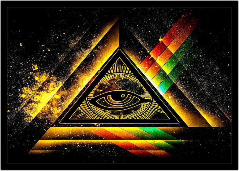 Quadro Decorativo Maçonaria Illuminati Salas Com Moldura R03 - Vital ...