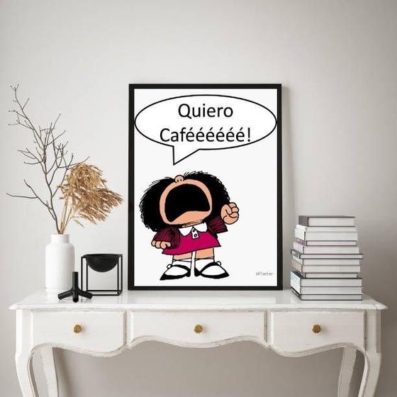 Imagem de Quadro Decorativo Mafalda Café 45X34Cm