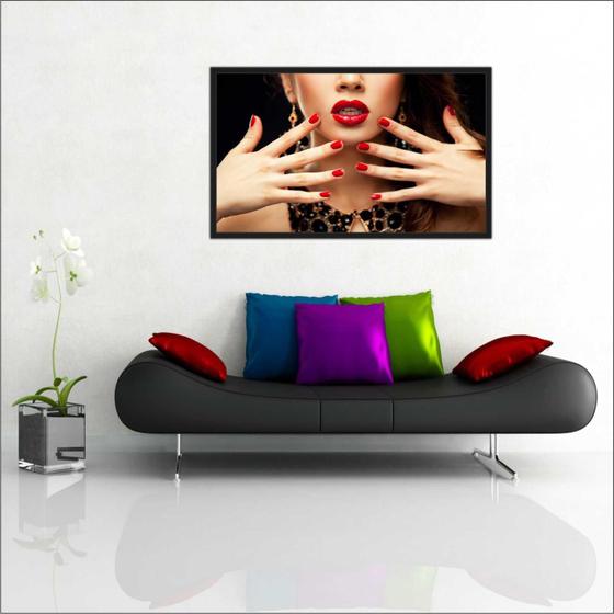 Quadro Decorativo Maquiagem Salão De Beleza Fashion Hair Com Moldura 1 metro x 60 cm TT22 Menor preço em Quadro Decorativo Maquiagem Salão De Beleza Fashion Hair Com Moldura 1 metro x 60 cm TT22