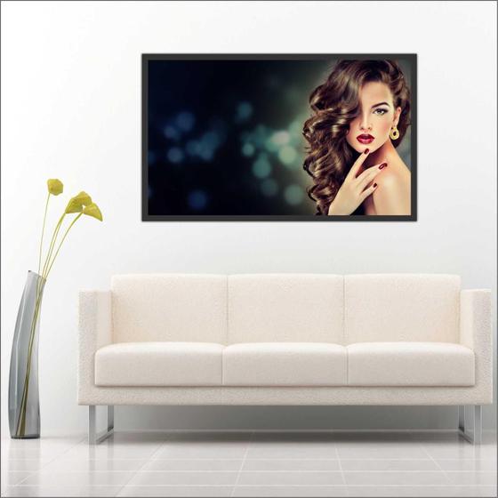 Imagem de Quadro Decorativo Maquiagem Salão De Beleza Fashion Hair Com Moldura 1 metro x 60 cm TT7