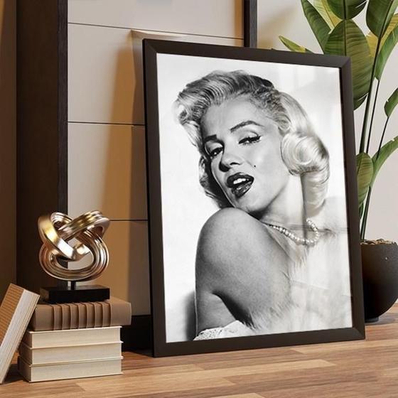 Imagem de Quadro Decorativo Marilyn Monroe 33X24Cm - Com Vidro