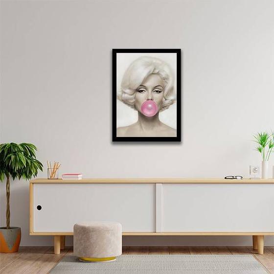 Imagem de Quadro Decorativo Marilyn Monroe Chicletes 45x34cm