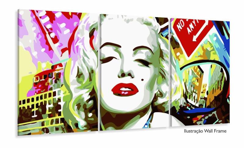 Imagem de Quadro Decorativo Marilyn Monroe Moderno 120x60 3 peças