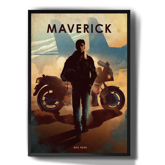 Imagem de Quadro Decorativo Maverick Top Gun Moto Gpz 900R