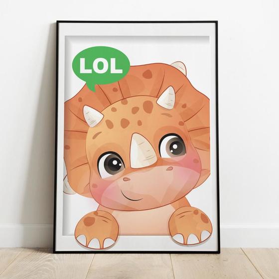 Imagem de Quadro Decorativo MDF 3mm 20x28,5 cm - Infantil Dinosauro