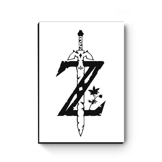 Imagem de Quadro decorativo MDF Legend Of Zelda logo preto