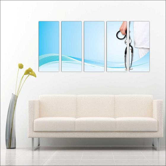 Imagem de Quadro Decorativo Medicina Consultórios Médicos Com 5 Peças GG7