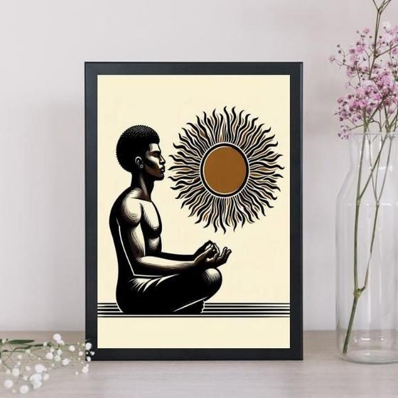 Imagem de Quadro Decorativo Meditação - Boho 33X24Cm