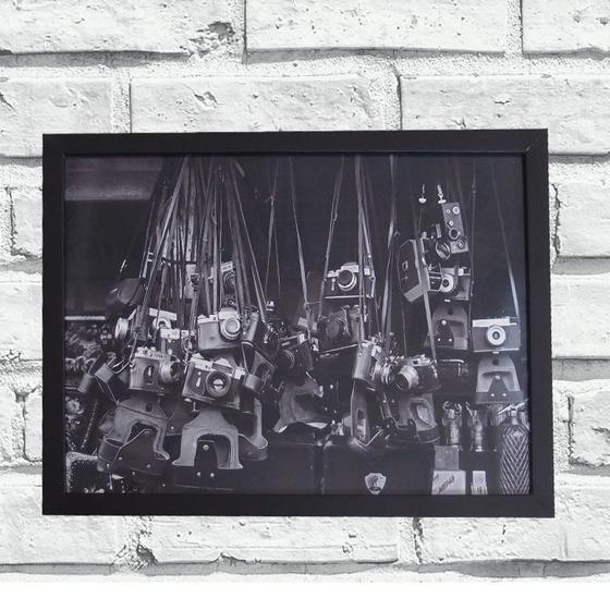 Quadro Decorativo Metal Câmera Fotos Antigas Preto 29x41x2cm Menor preço em Quadro Decorativo Metal Câmera Fotos Antigas Preto 29x41x2cm