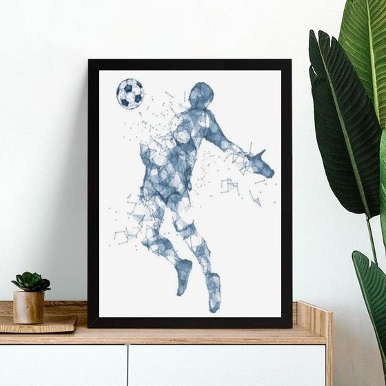 Imagem de Quadro Decorativo Minimalista Futebol 24x18cm