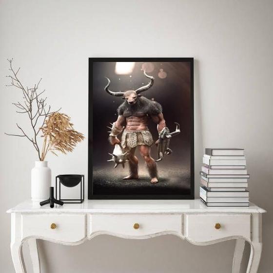 Imagem de Quadro Decorativo Minotauro 45X34Cm - Com Vidro