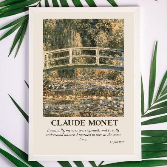 Imagem de Quadro Decorativo Monet APonte 45x34cm - com vidro