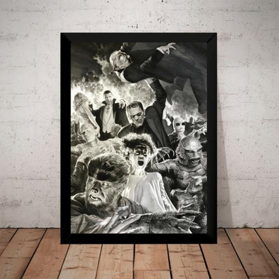 Imagem de Quadro Decorativo Monstro Dracula Terror Arte De Alex Ross