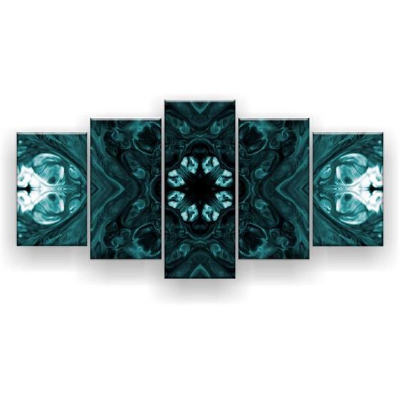 Imagem de Quadro Decorativo Mosaico 5 Peças Mandala Pintura Abstrata