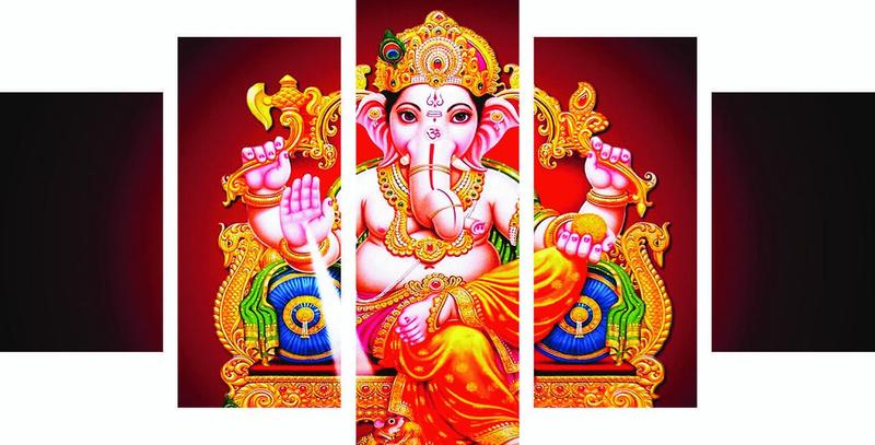 Imagem de Quadro Decorativo Mosaico Escritório Luxo Ganesha3