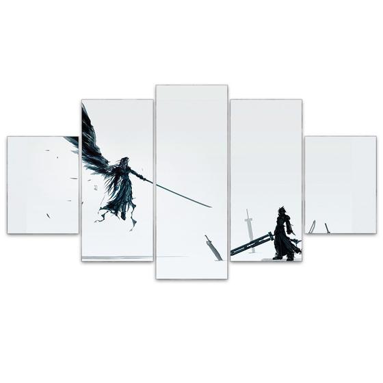 Imagem de Quadro Decorativo Mosaico MDF Final Fantasy 7 Remake Sephiroth vs Cloud