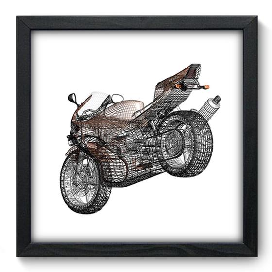 Imagem de Quadro Decorativo - Moto - 33cm x 33cm - 135qddp