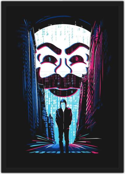 Imagem de Quadro Decorativo Mr. Robot Séries Filmes Cinema Decorações Com Moldura