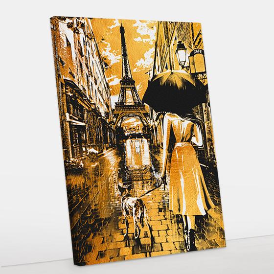 Imagem de Quadro Decorativo Mulher Paris Canvas - Foto Paulista