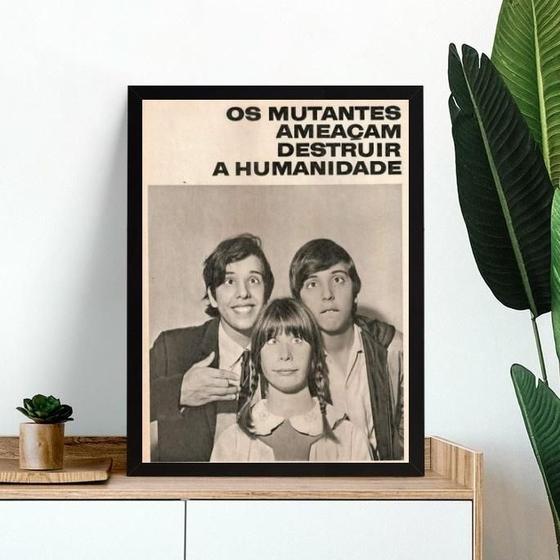 Imagem de Quadro Decorativo Mutantes 45X34Cm - Com Vidro