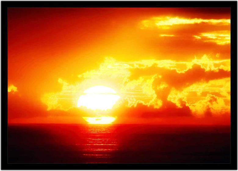 Imagem de Quadro Decorativo Natureza Paisagem Pôr Do Sol Mar Salas Quartos Escritório Com Moldura R063