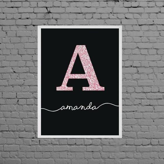 Imagem de Quadro Decorativo Nome Amanda 45x34cm