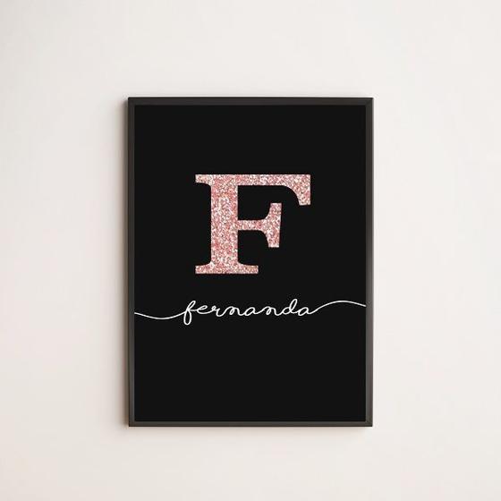 Imagem de Quadro Decorativo Nome Fernanda 33x24cm - com vidro