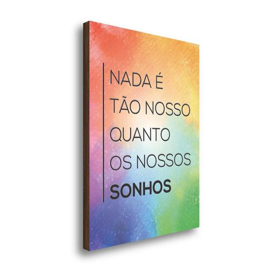 Imagem de Quadro Decorativo Nosos Sonhos Colorido 50X70Cm