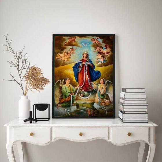 Imagem de Quadro Decorativo Nossa Senhora Desatadora Dos Nós 33x24cm - com vidro