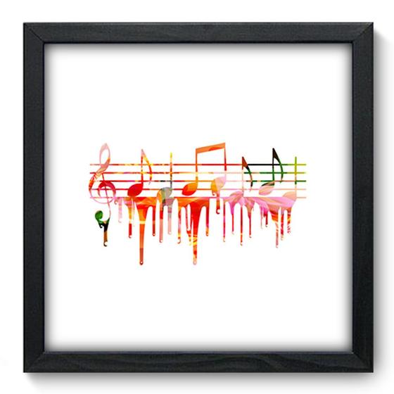 Imagem de Quadro Decorativo - Notas Musicais - 33cm x 33cm - 088qdgp