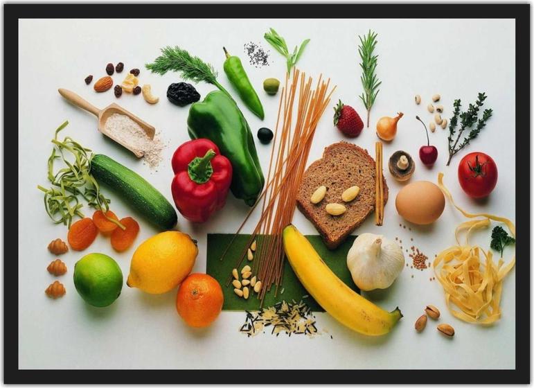 Imagem de Quadro Decorativo Nutrição Nutricionista Decorações Com Moldura