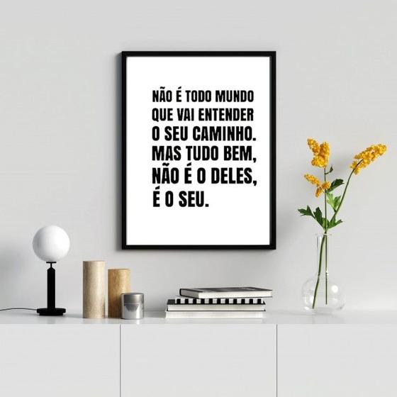 Imagem de Quadro Decorativo O Caminho É Teu 33x24cm - com vidro