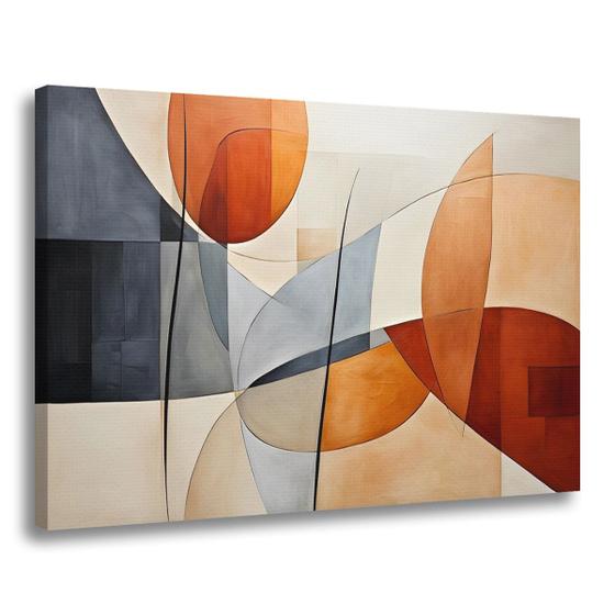 Quadro Decorativo Obra Arte Abstrata Formas Geométicas Tela Grande Sala Quarto Escritórios Lojas Restaurantes - Antalya Store Imagem de Quadro Decorativo Obra Arte Abstrata Formas Geométicas Tela Grande Sala Quarto Escritórios Lojas Restaurantes