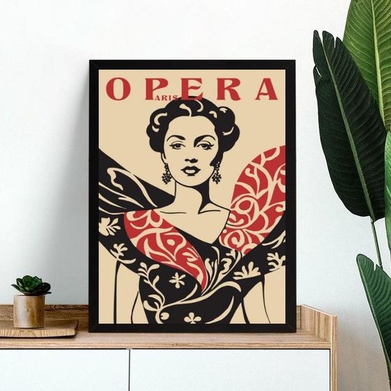 Imagem de Quadro Decorativo Ópera 33x24cm - com vidro