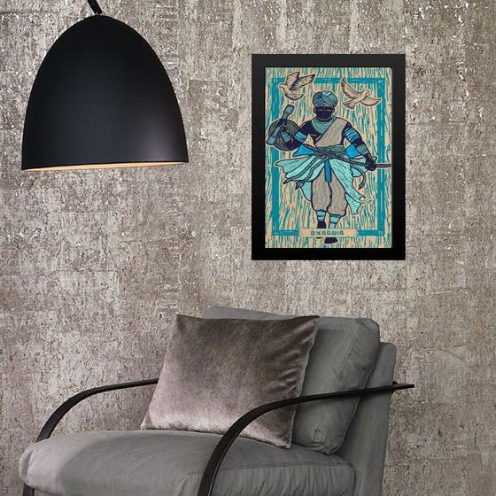 Imagem de Quadro Decorativo Orixá Oxagiã 45x34cm - com vidro