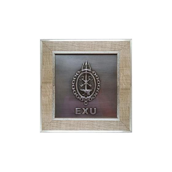 Imagem de Quadro Decorativo Orixás Exu Moldura Clara