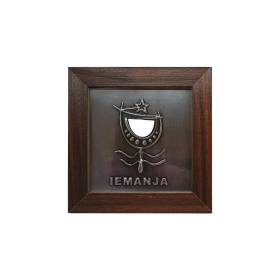 Imagem de Quadro Decorativo Orixás Iemanja Moldura Escura