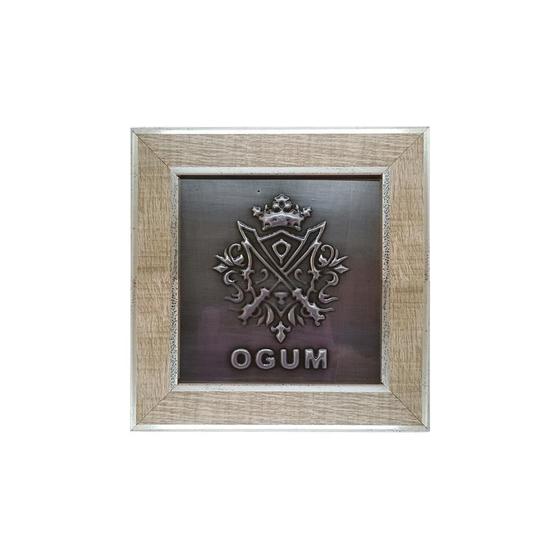 Imagem de Quadro Decorativo Orixás Ogum Moldura Clara